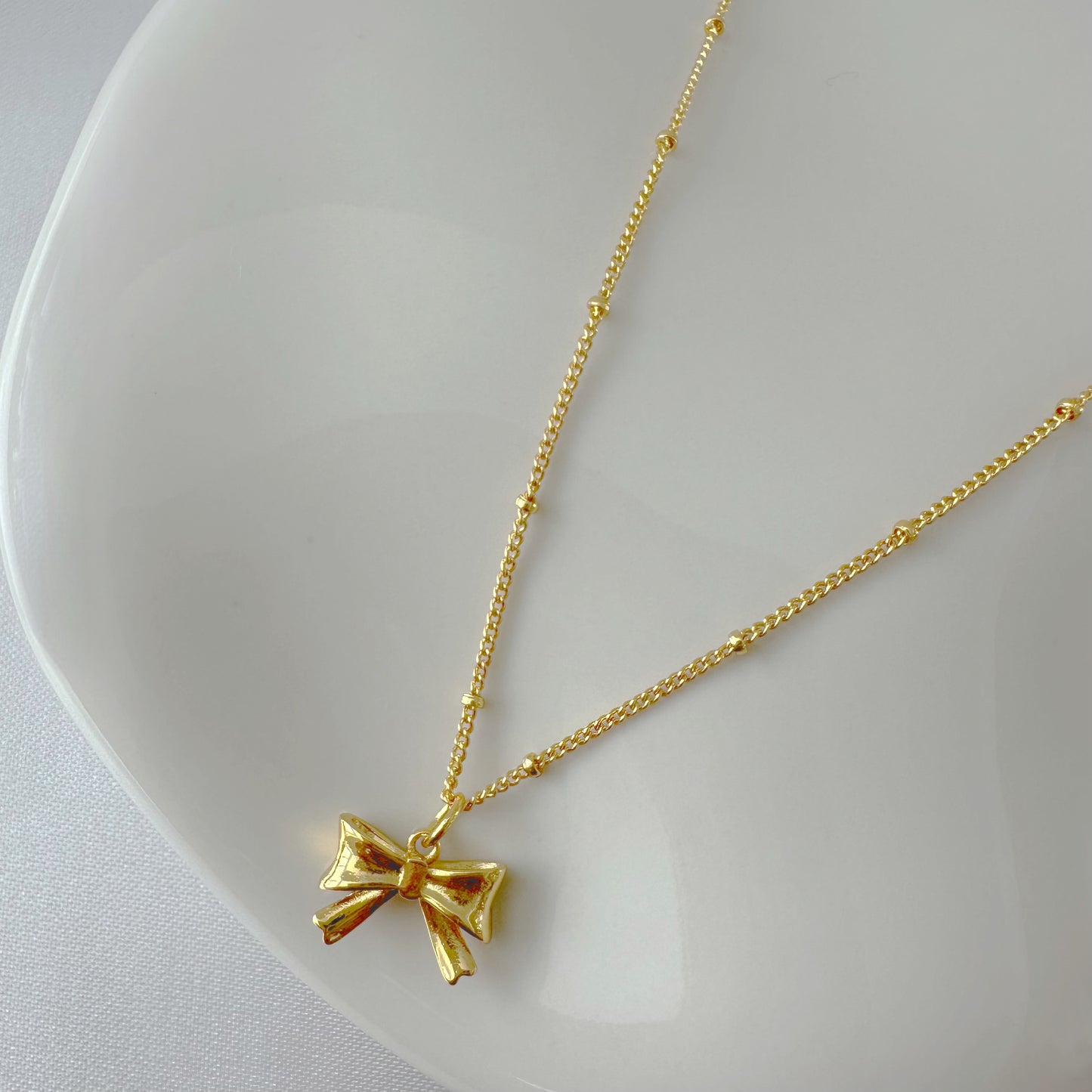 Mini Bow Charm Necklace