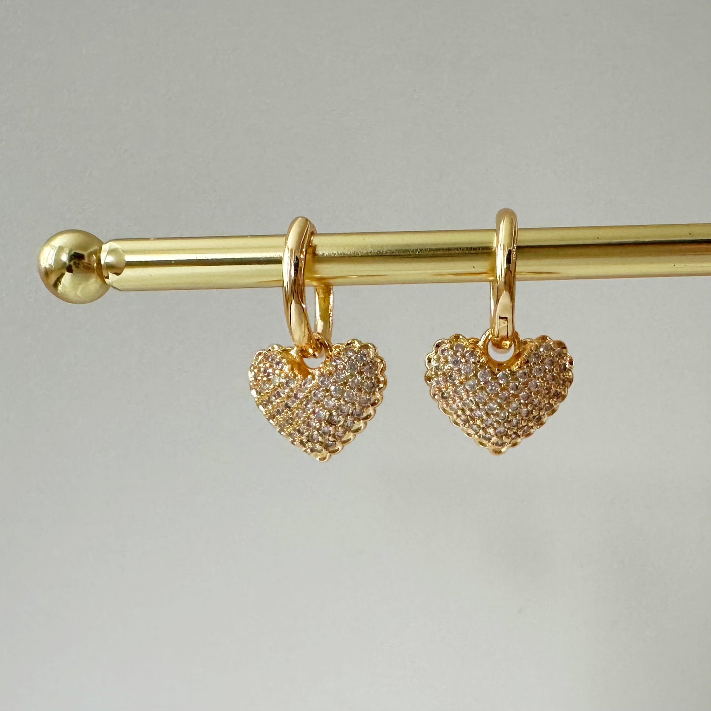 Shimmer Heart Hoops
