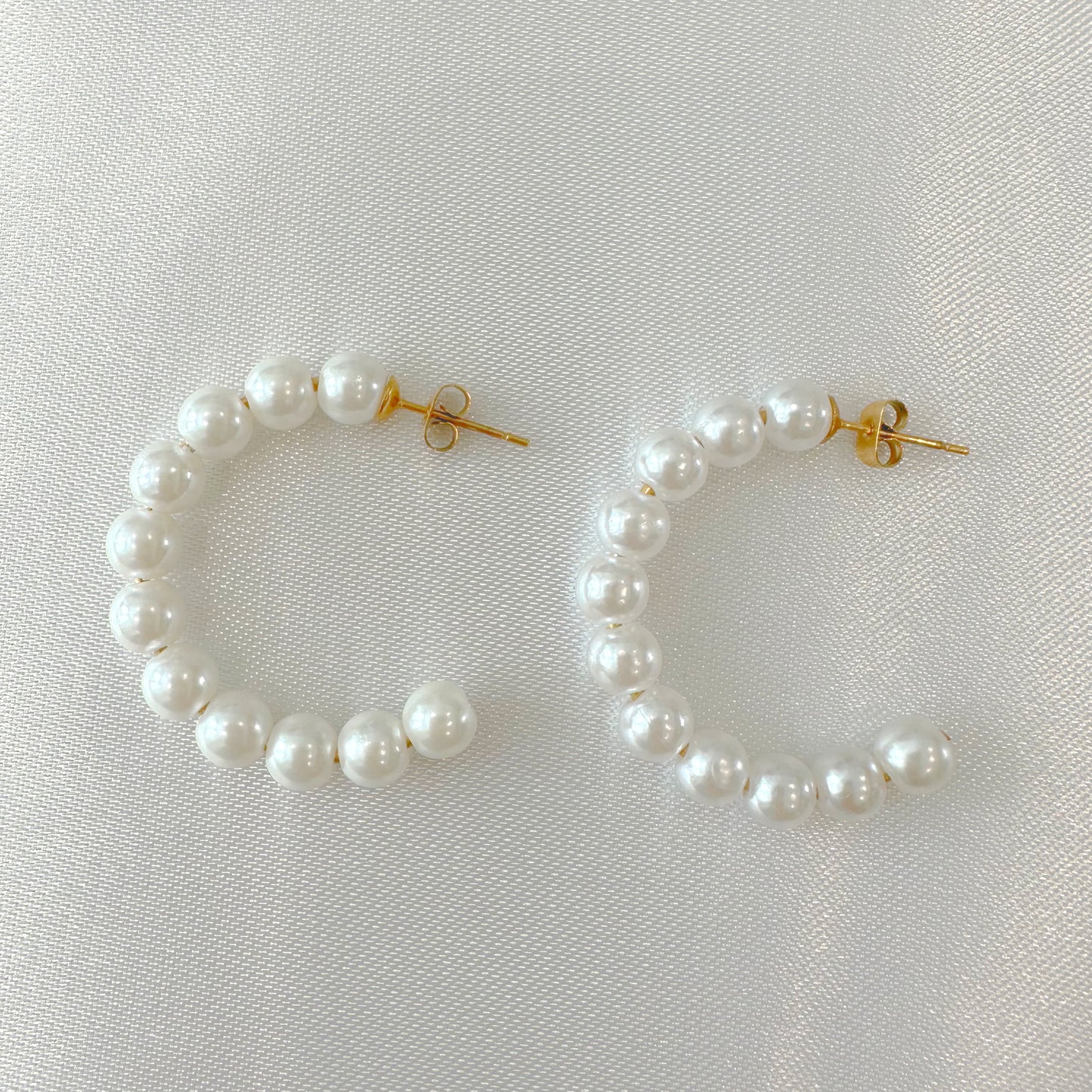 Pearl Hoop Earrings