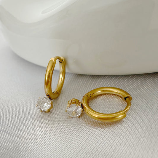 Dainty Drop Hoops