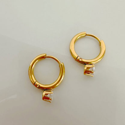 Dainty Drop Hoops